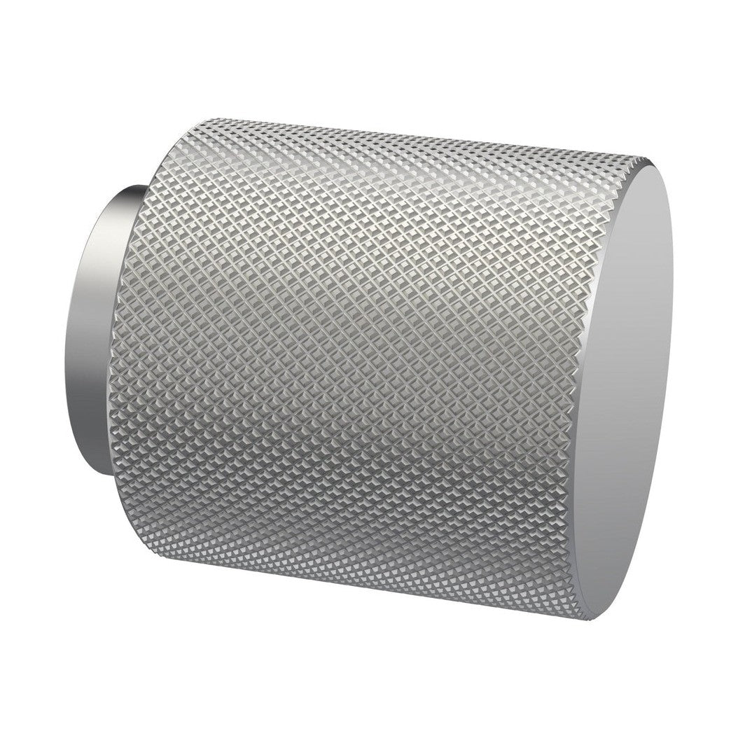 Hudson Reed Handles Indented Round Knob Contemp Satin Nickel Aluminium 30x30x30mm - JJ Building Materials