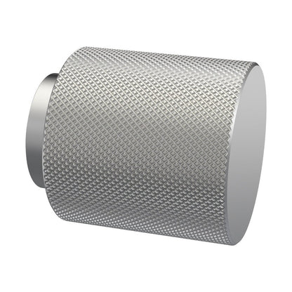Hudson Reed Handles Indented Round Knob Contemp Satin Nickel Aluminium 30x30x30mm - JJ Building Materials