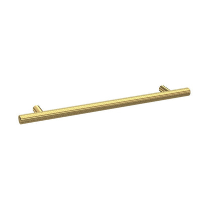 Hudson Reed Handles Knurled Bar Handle 192mm Contemp Brushed Brass Brass 252x12x32mm - JJ Building Materials