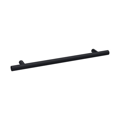 Hudson Reed Handles Knurled Bar Handle 192mm Contemp Matt Black Brass 252x12x32mm - JJ Building Materials