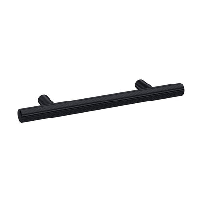 Hudson Reed Handles Knurled Bar Handle 96mm Contemp Black Brass 156x12x32mm - JJ Building Materials