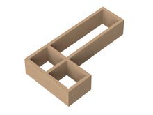 Hudson Reed Handles L - shaped Bamboo Drawer Organiser Contemp Light Fawn Wood 50x274x150mm - JJ Building Materials