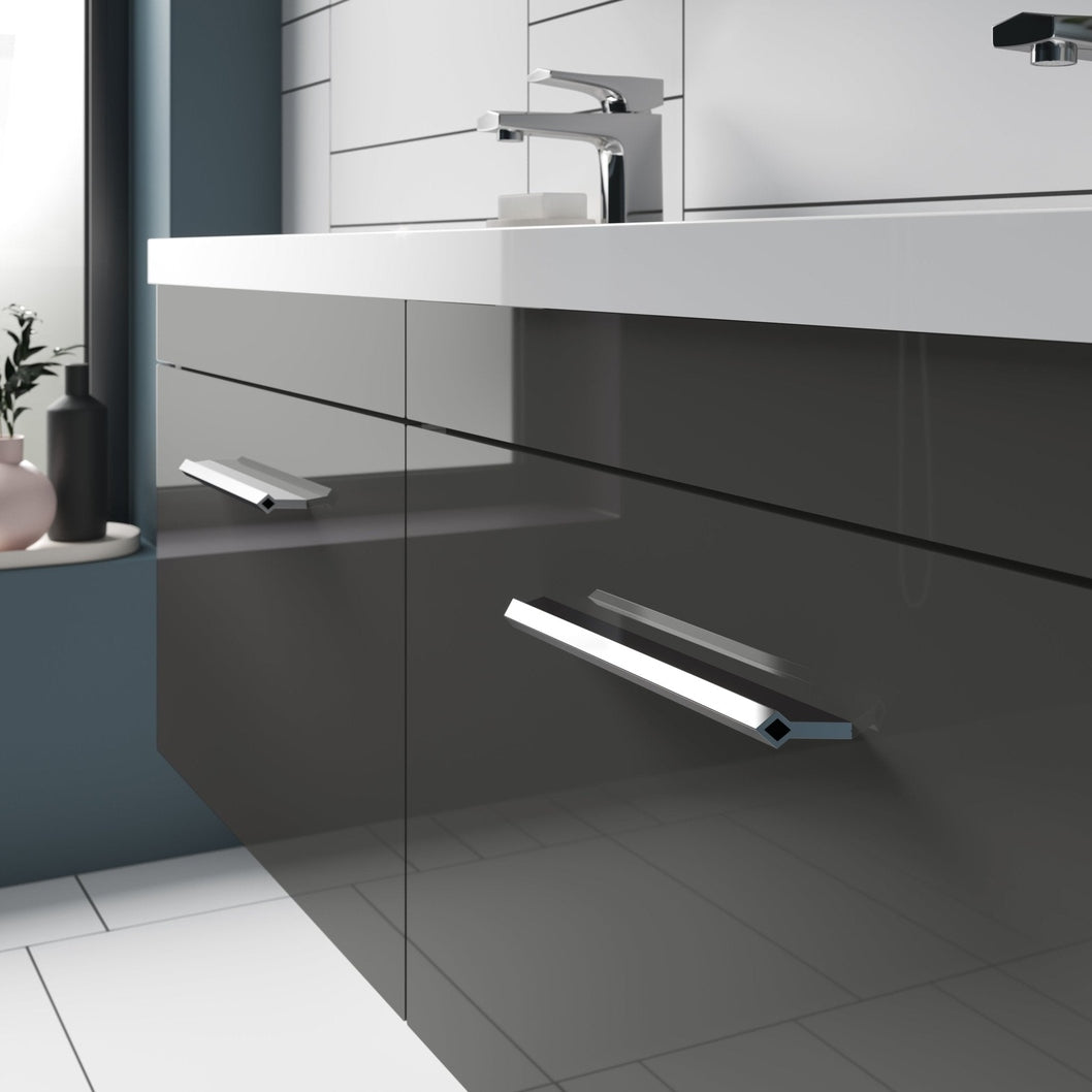 Hudson Reed Handles Profile Handle 160mm Contemp Chrome Aluminium 14x176x30mm - JJ Building Materials