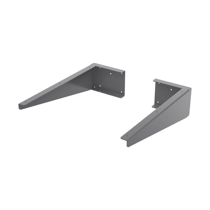 Hudson Reed Handles Shelf Support Brackets Contemp Dark Grey Stainless Steel 300x100x50mm - JJ Building Materials