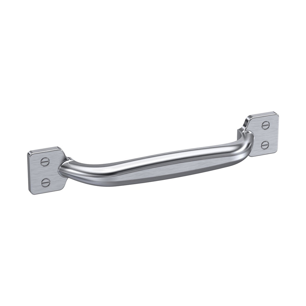 Hudson Reed Handles Strap Handle 96mm Contemp Satin Nickel Brass 126x19x23mm - JJ Building Materials