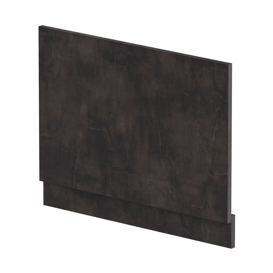 Hudson Reed Havana Straight End Panel & Plinth (750mm) Contemp Metallic Slate MFC Textured Matt 560x730x36mm - JJ Building Materials