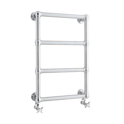 Hudson Reed Heated Towels Rails Epsom Wall Mounted Towel Rail Trad Chrome Steel 748x498x123mm - JJ Building Materials