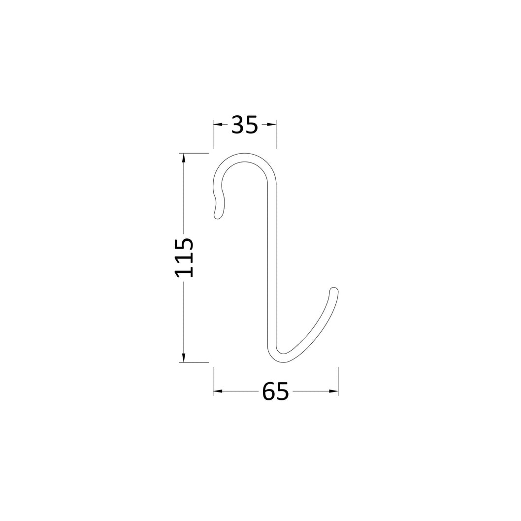 Hudson Reed Heating Extras Radiator Hook Contemp Chrome Stainless Steel 115x30x65mm - JJ Building Materials