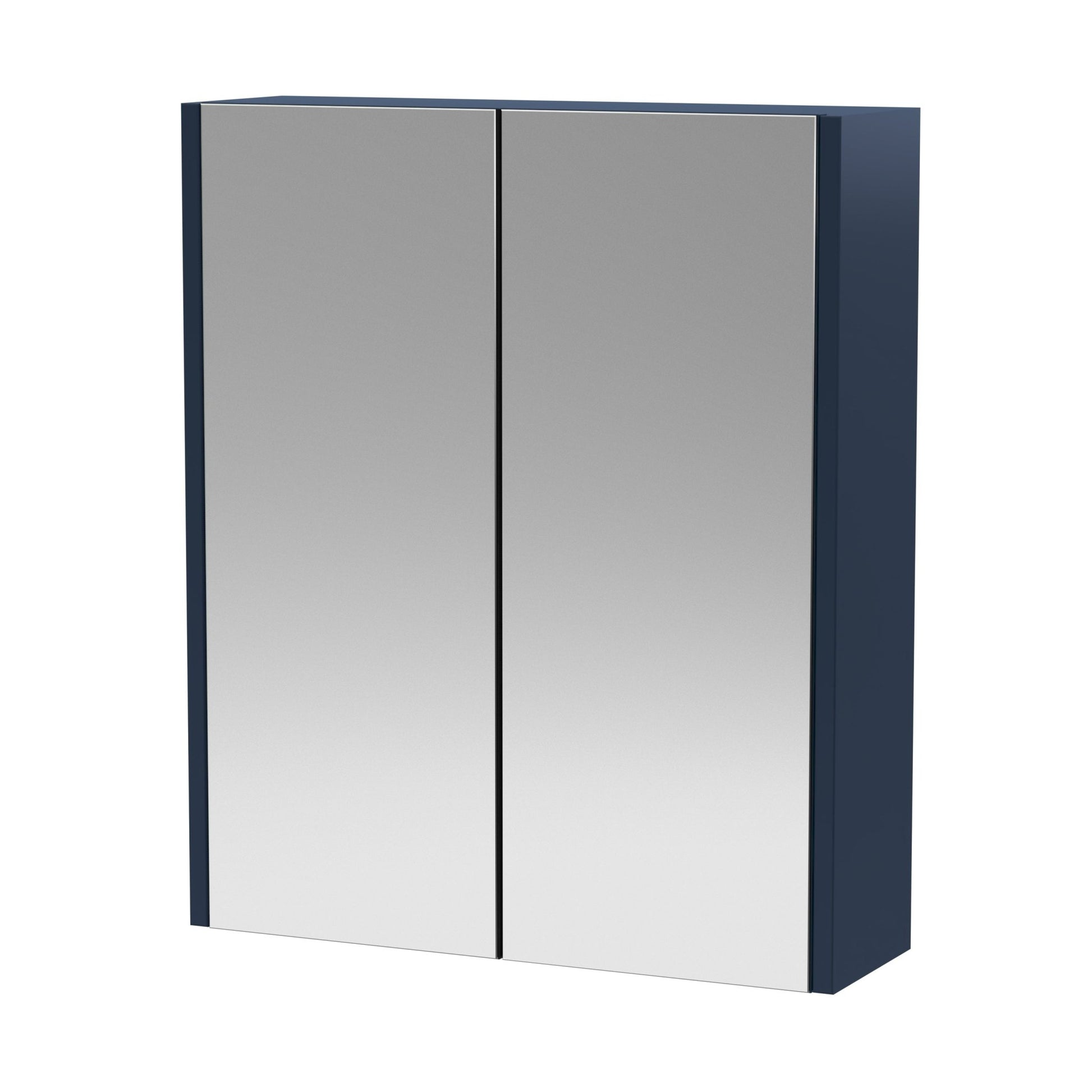 Hudson Reed Juno 600mm Mirror Unit (50/50) Contemp Indigo Blue MFC Painted Matt 715x600x185mm - JJ Building Materials