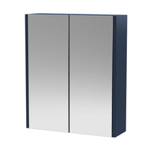Hudson Reed Juno 600mm Mirror Unit (50/50) Contemp Indigo Blue MFC Painted Matt 715x600x185mm - JJ Building Materials
