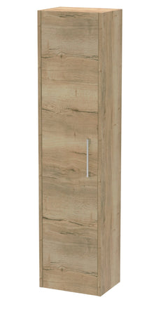 Hudson Reed Juno Wall Hung 350mm Tall Unit Contemp Autumn Oak MFC Textured Woodgrain 1433x350x255mm - JJ Building Materials