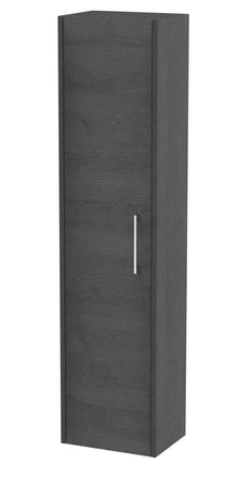 Hudson Reed Juno Wall Hung 350mm Tall Unit Contemp Graphite Grey Woodgrain MFC Textured Woodgrain 1433x350x255mm - JJ Building Materials