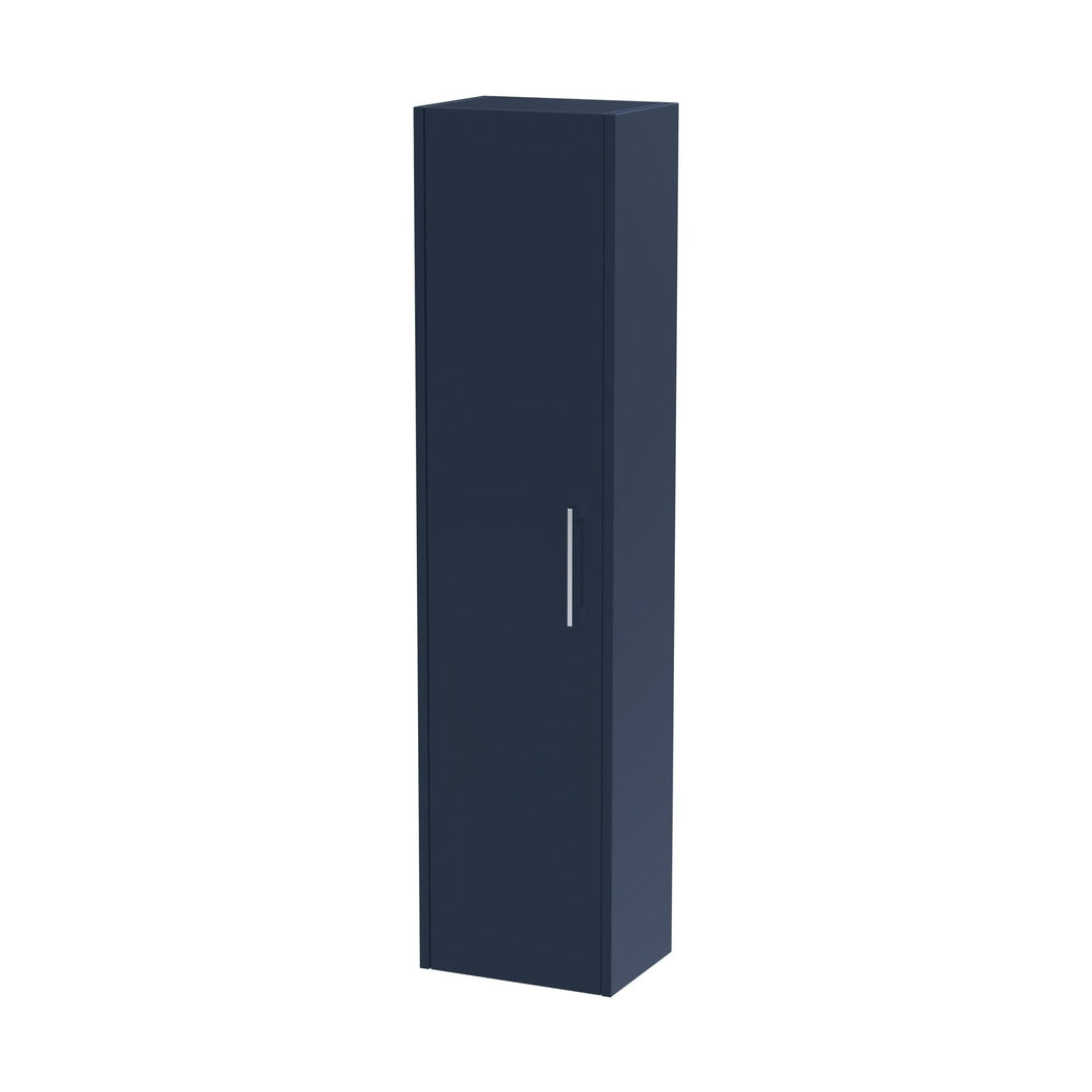 Hudson Reed Juno Wall Hung 350mm Tall Unit Contemp Indigo Blue MFC Painted Matt 1433x350x255mm - JJ Building Materials