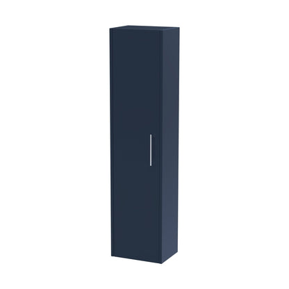 Hudson Reed Juno Wall Hung 350mm Tall Unit Contemp Indigo Blue MFC Painted Matt 1433x350x255mm - JJ Building Materials