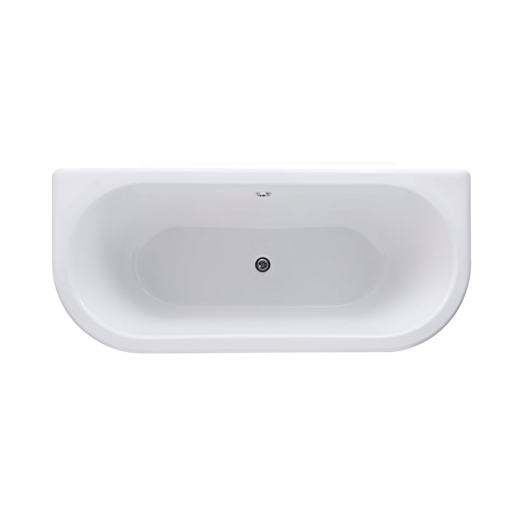 Hudson Reed Kenton Freestanding Bath - Pride Leg Set (1700mm) Trad White Acrylic - JJ Building Materials