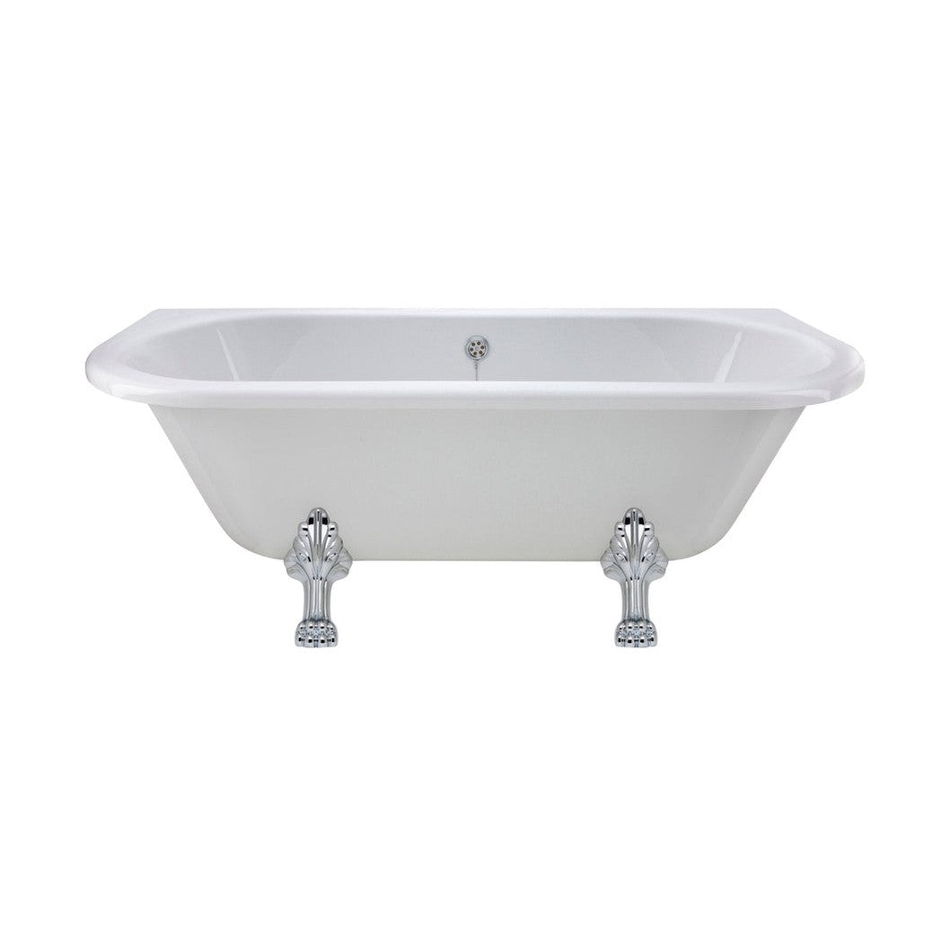 Hudson Reed Kenton Freestanding Bath - Pride Leg Set (1700mm) Trad White Acrylic - JJ Building Materials