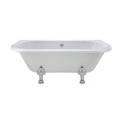 Hudson Reed Kenton Freestanding Bath - Pride Leg Set (1700mm) Trad White Acrylic - JJ Building Materials