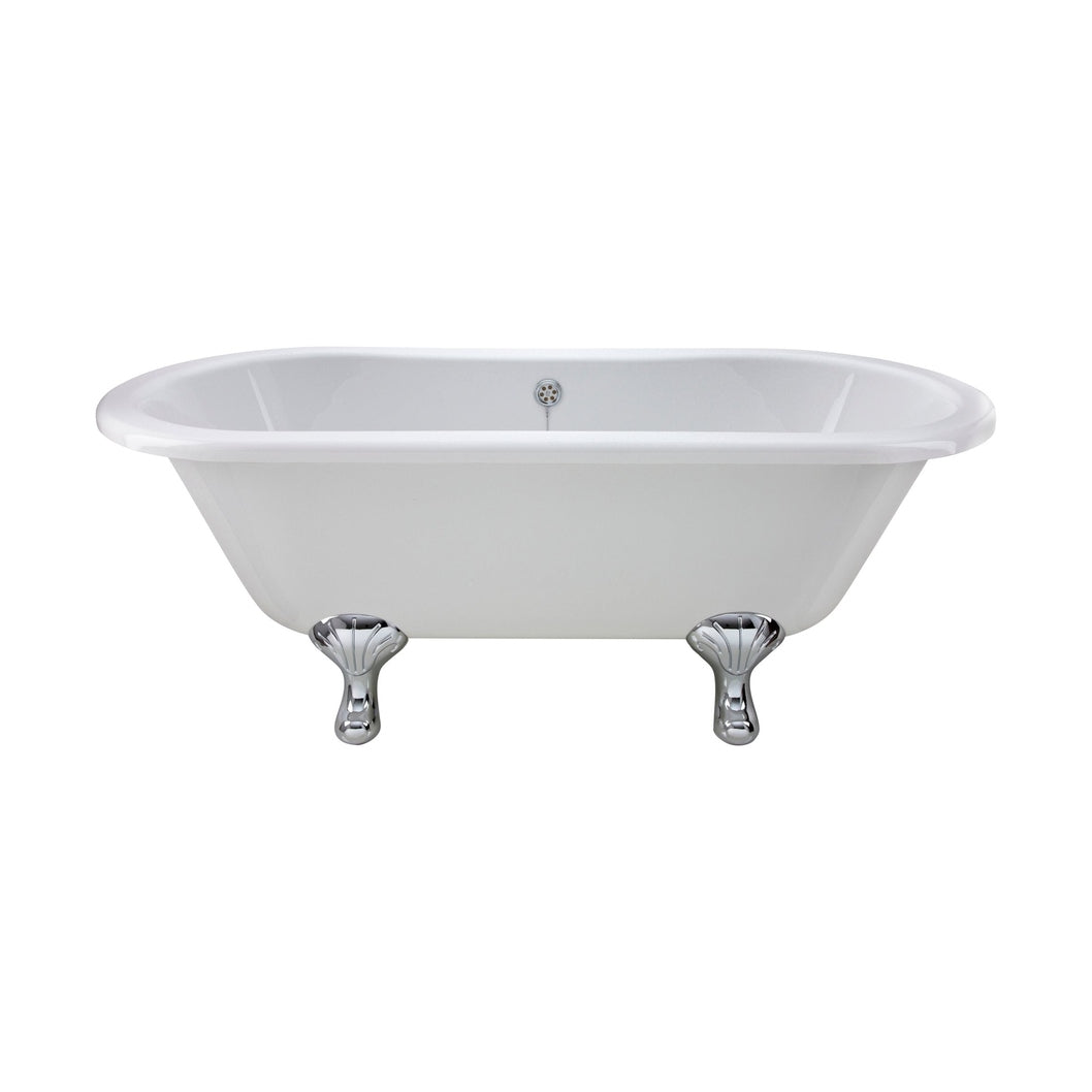 Hudson Reed Kingsbury Freestanding Bath - Corbel Leg Set (1500mm) Trad White Acrylic - JJ Building Materials