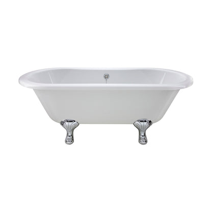 Hudson Reed Kingsbury Freestanding Bath - Corbel Leg Set (1500mm) Trad White Acrylic - JJ Building Materials