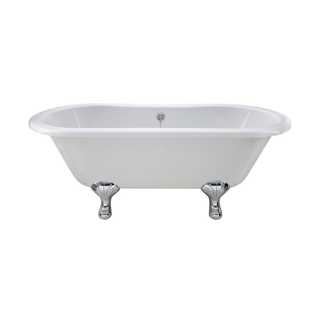 Hudson Reed Kingsbury Freestanding Bath - Corbel Leg Set (1700mm) Trad White Acrylic - JJ Building Materials