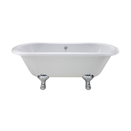 Hudson Reed Kingsbury Freestanding Bath - Corbel Leg Set (1700mm) Trad White Acrylic - JJ Building Materials