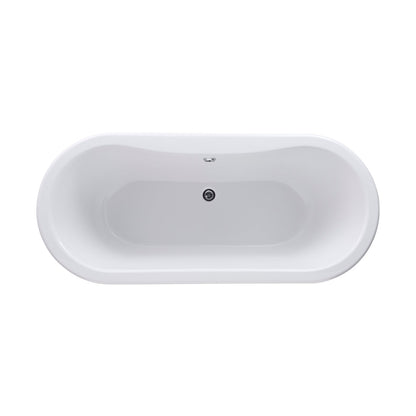 Hudson Reed Kingsbury Freestanding Bath - Pride Leg Set (1700mm) Trad White Acrylic - JJ Building Materials