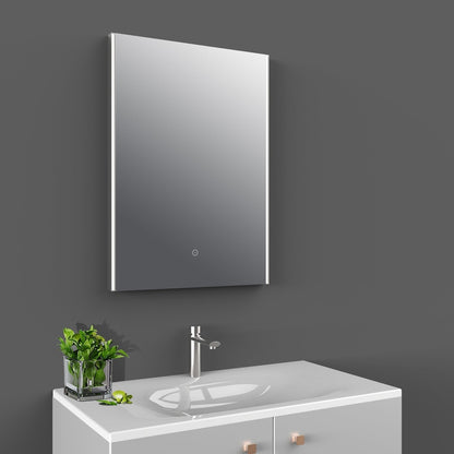 Hudson Reed Led Touch Sensor 700 X 500 Led Mirror Contemp Silver Aluminium 700x500x33mm - JJ Building Materials