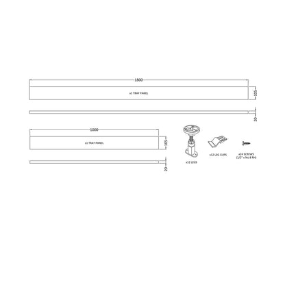 Hudson Reed Leg Sets And Plinths Leg Set & Plinth Kit (1700 &1000 Plinth) Contemp White Abs 12x105x12mm - JJ Building Materials