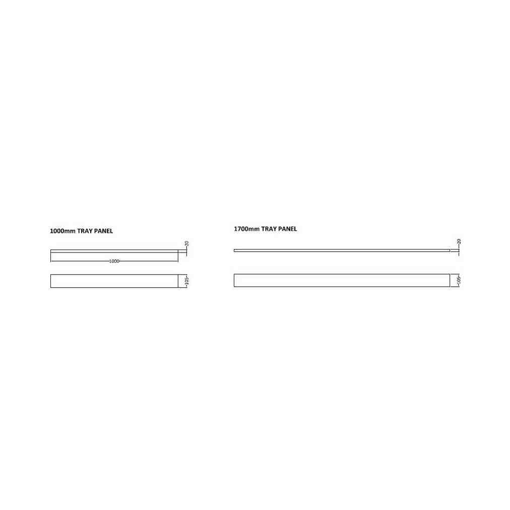 Hudson Reed Leg Sets And Plinths Leg Set & Plinth Kit Contemp Grey Slate Abs - TR71C - JJ Building Materials