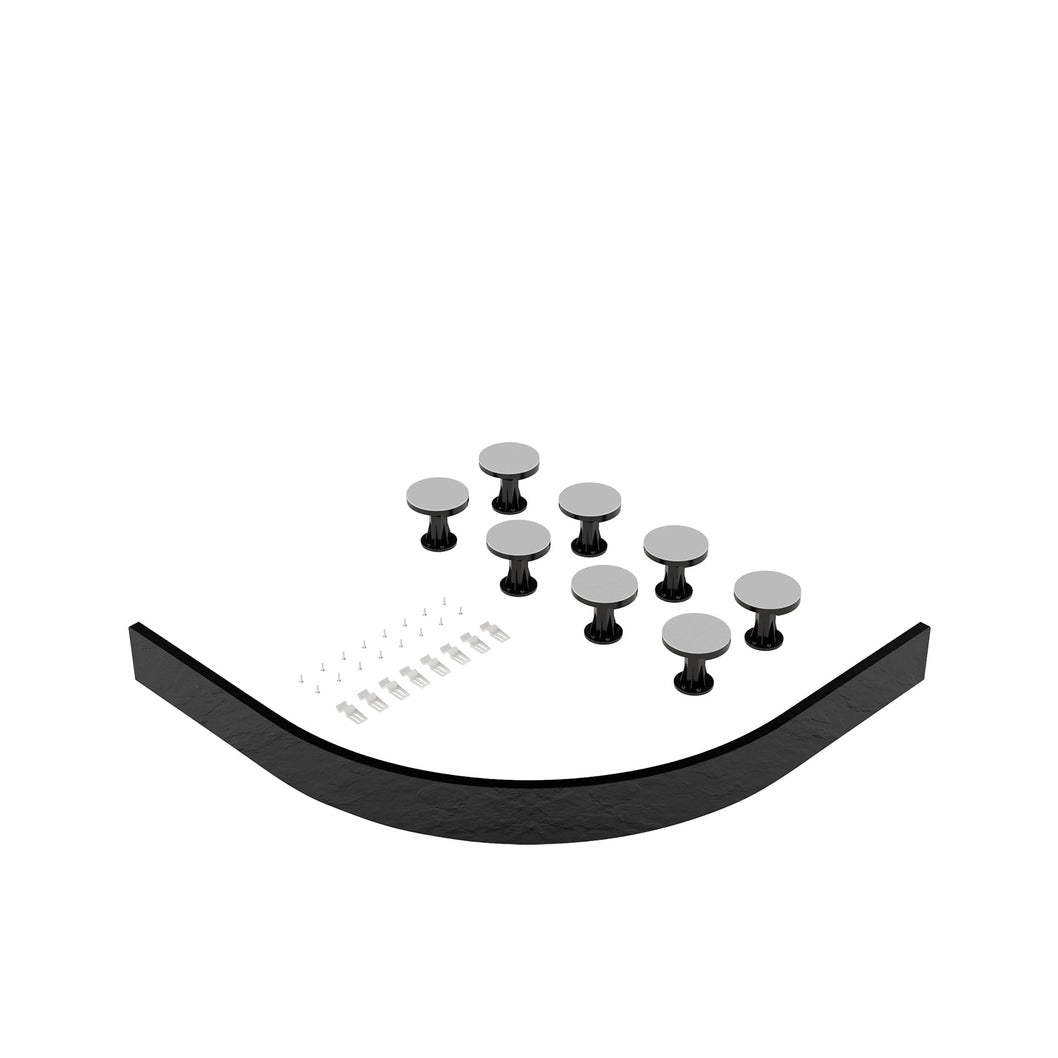 Hudson Reed Leg Sets And Plinths Leg Set Suitable For 1000-1200 Quad & Offset Trays Contemp Grey Slate Abs 12x1000x12mm - JJ Building Materials