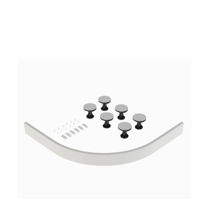 Hudson Reed Leg Sets And Plinths Leg Set Suitable For 700-900 Quad & Offset Trays Contemp White Abs 12x1000x12mm - JJ Building Materials