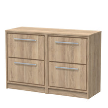 Hudson Reed Lille 1200mm Floor Standing 4 - drawer Vanity With Worktop Contemp Bleached Oak MFC Textured Woodgrain 818x605x460mm - JJ Building Materials
