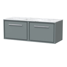 Hudson Reed Lille 1200mm Wall Hung Single Drawer Vanity With Marble Worktop Contemp Coastal Grey MFC Smooth Matt,natural Marble 449x1210x460mm - LIL2322CMT2 - JJ Building Materials