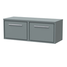 Hudson Reed Lille 1200mm Wall Hung Single Drawer Vanity With Worktop Contemp Coastal Grey MFC Smooth Matt 449x605x460mm - JJ Building Materials