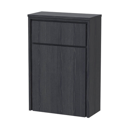 Hudson Reed Lille 550mm Wc Unit (255 Deep) Contemp Graphite Grey Woodgrain MFC Textured Woodgrain 818x550x255mm - JJ Building Materials