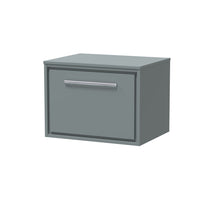 Hudson Reed Lille 600mm Wall Hung Single Drawer Vanity With Worktop Contemp Coastal Grey MFC Smooth Matt 449x605x460mm - JJ Building Materials