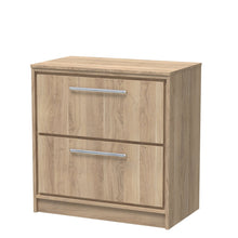 Hudson Reed Lille 800mm Floor Standing 2 - drawer Vanity With Worktop Contemp Bleached Oak MFC Textured Woodgrain 818x805x460mm - JJ Building Materials