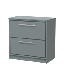 Hudson Reed Lille 800mm Floor Standing 2 - drawer Vanity With Worktop Contemp Coastal Grey MFC Smooth Matt 818x805x460mm - JJ Building Materials