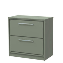 Hudson Reed Lille 800mm Floor Standing 2 - drawer Vanity With Worktop Contemp Fern Green MFC Smooth Matt 818x805x460mm - JJ Building Materials