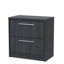 Hudson Reed Lille 800mm Floor Standing 2 - drawer Vanity With Worktop Contemp Graphite Grey Woodgrain MFC Textured Woodgrain 818x805x460mm - JJ Building Materials