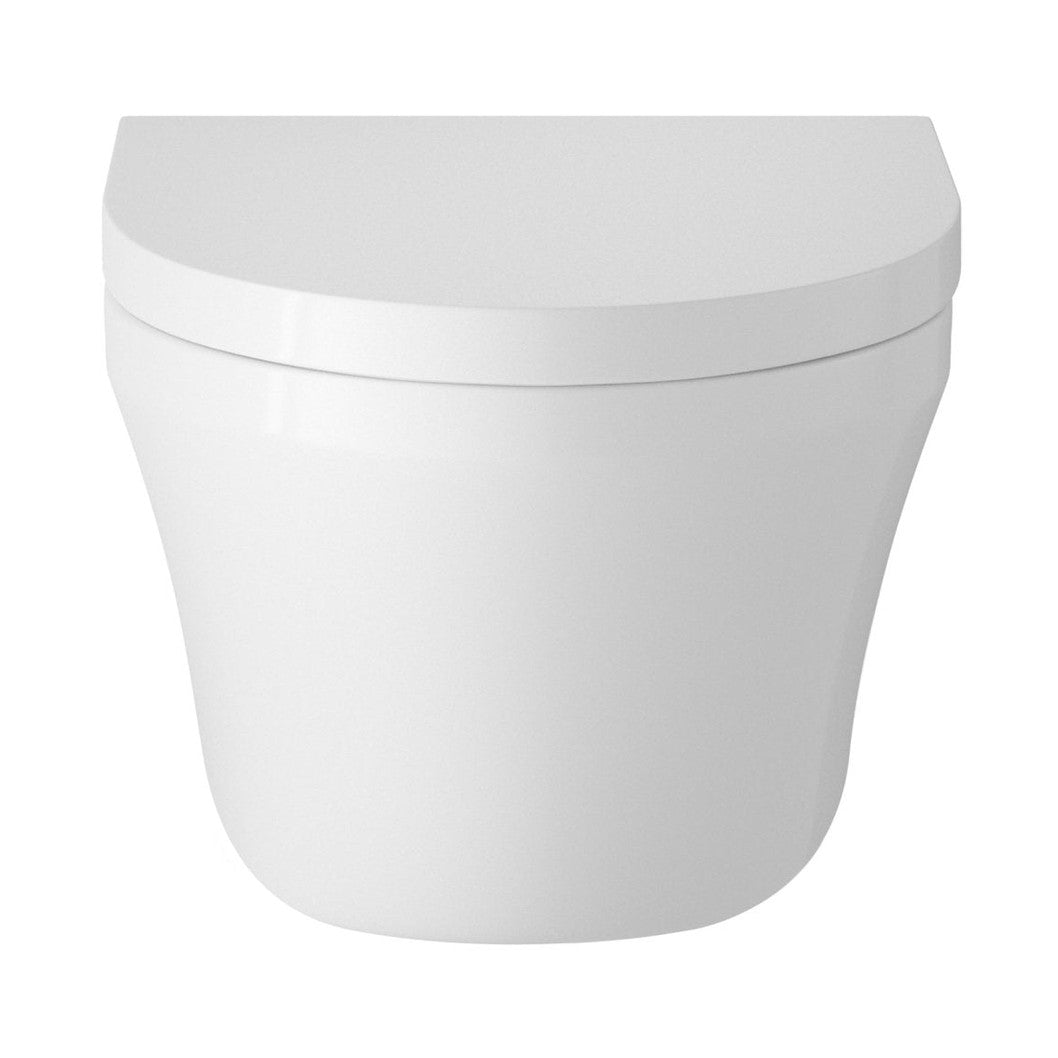 Hudson Reed Luna Wall Hung Pan & Seat Contemp White Vitreous China 445x360x530mm - JJ Building Materials