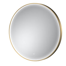 Hudson Reed Mensa Brushed Brass Frame Led Mirror - 800mm Contemp Aluminium 800x800x47mm - JJ Building Materials
