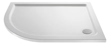 Hudson Reed Offset Quadrant Trays Offset Quad Shower Tray Lh 1000 X 800mm Contemp White Acrylic Capped Abs Caco3 And Pu - JJ Building Materials