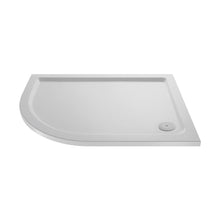 Hudson Reed Offset Quadrant Trays Slip Resistant Offset Quadrant Shower Tray Lh 1200 X 800mm Contemp European White Acrylic Capped Abs Caco3 And Pu - JJ Building Materials