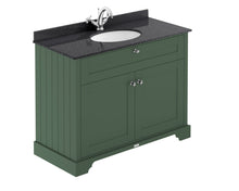 Hudson Reed Old London 1000mm Cabinet & Marble Top (1th) Trad Hunter Green MDF Vinyl Smooth Matt 886x1020x470mm - LOF876 - JJ Building Materials