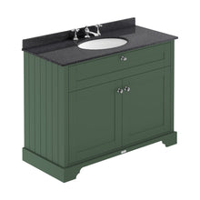 Hudson Reed Old London 1000mm Cabinet & Marble Top (3th) Trad Hunter Green MDF Vinyl Smooth Matt 886x1020x470mm - LOF879 - JJ Building Materials