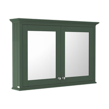 Hudson Reed Old London 1050mm Mirror Cabinet Trad Hunter Green MDF Vinyl Smooth Matt 752x1050x193mm - JJ Building Materials