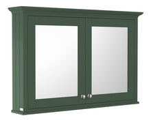 Hudson Reed Old London 1050mm Mirror Cabinet Trad Hunter Green MDF Vinyl Smooth Matt 752x1050x193mm - JJ Building Materials