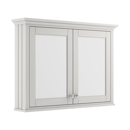 Hudson Reed Old London 1050mm Mirror Cabinet Trad Timeless Sand MDF Vinyl Textured Woodgrain 752x1050x193mm - JJ Building Materials