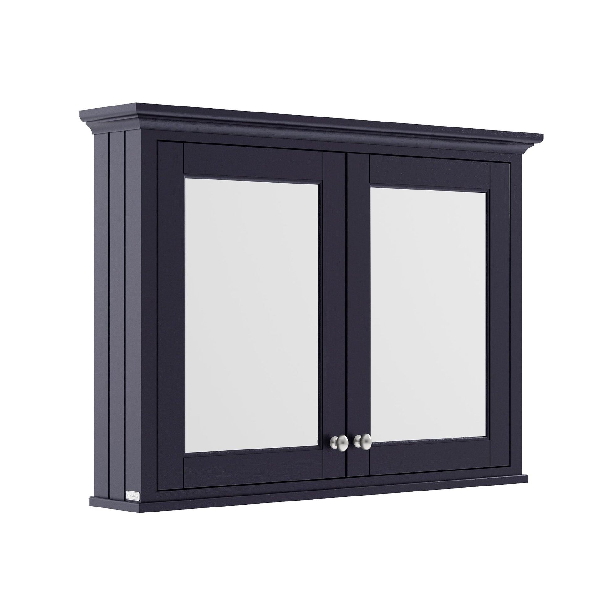 Hudson Reed Old London 1050mm Mirror Cabinet Trad Twilight Blue MDF Vinyl Textured Woodgrain 752x1050x193mm - JJ Building Materials